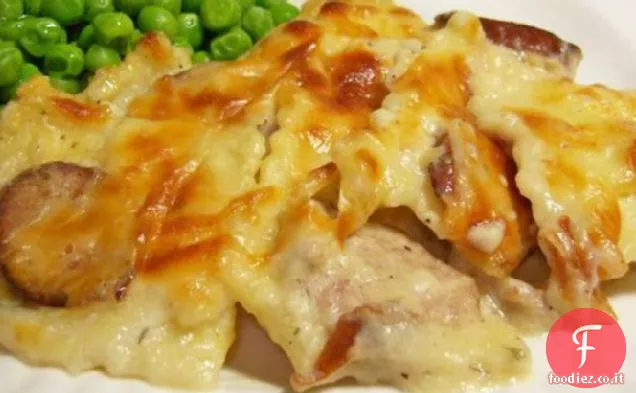 Tacchino Salsiccia affumicata e ravioli Cuocere