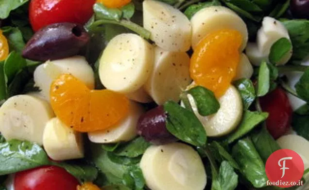 Cuori di palma e crescione insalata