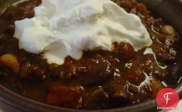 Chili di tacchino con fagioli bianchi