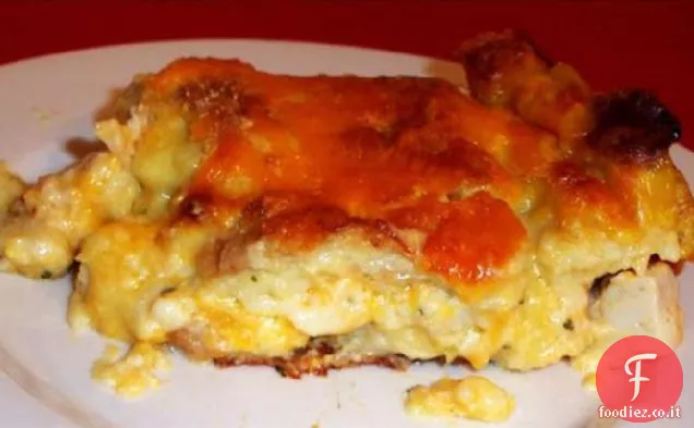 Casseruola a strati di tacchino o pollo