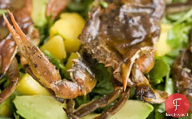 Insalata di crescione, avocado e mango