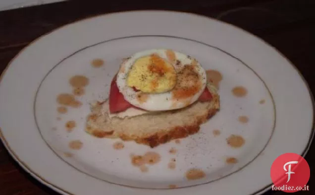 Tacchino, uovo e pomodoro panino morsi