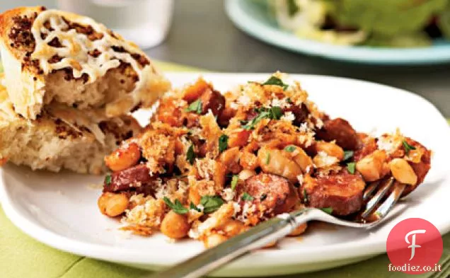 Casseruola di salsiccia e fagioli