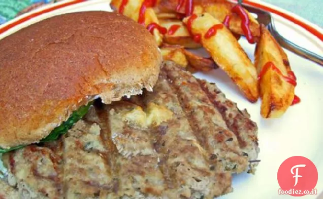 Hamburger di tacchino con salsa alle erbe