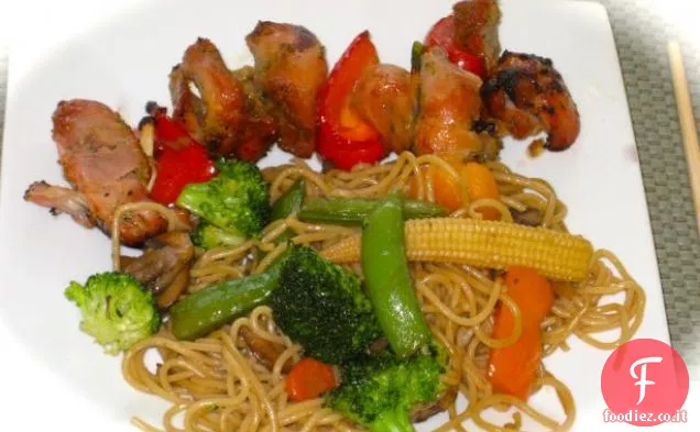 Tagliatelle al burro all'aglio asiatico