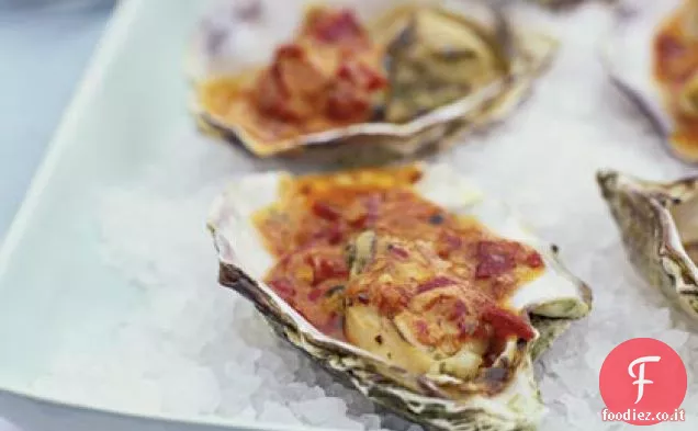 Ostriche alla griglia con glassa Chipotle