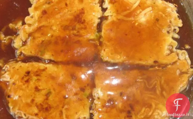Tagliatelle di vetro con granchio
