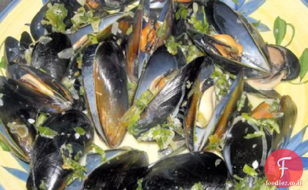 Cozze al vapore con Vino e panna