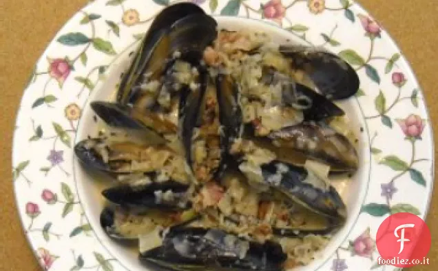 Cozze di birra e pancetta