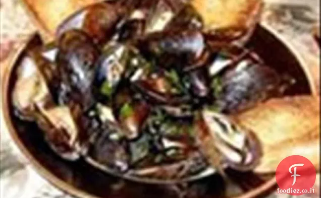 Cozze con Aglio e vino Bianco