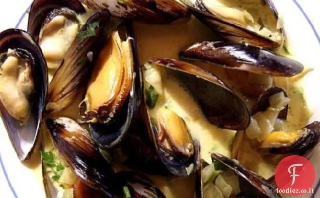 Cozze con Crema di Zafferano