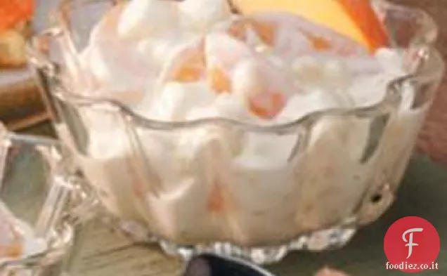 Budino di pesca cremoso