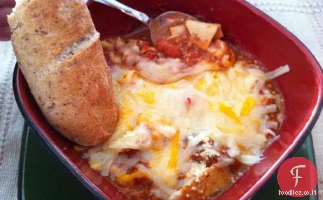 Zuppa di formaggio lasagne