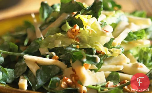 Insalata di sedano-crescione con salsa cremosa di Digione