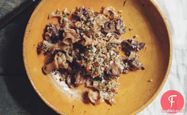 Pasta e Funghi con ripieno di parmigiano