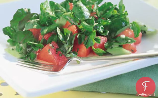 Insalata di anguria e crescione con zenzero