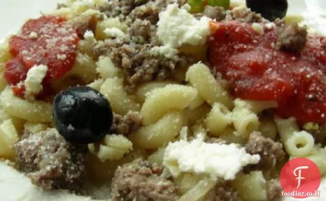 Maccheroni greci con salsa di carne