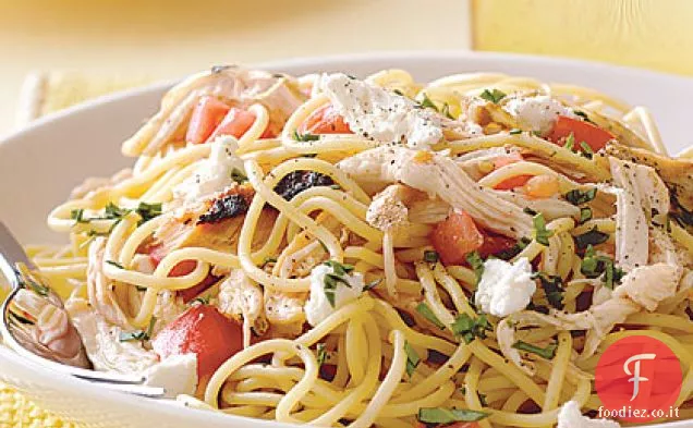 Spaghetti veloci con Pollo e Pomodoro fresco