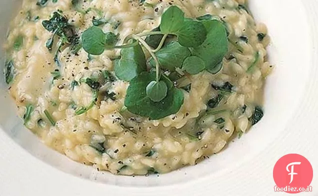 Risotto al crescione e Taleggio