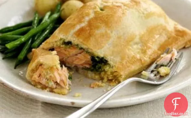 Pacchi di crescione e salmone
