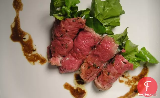 Cuocere il libro: filetto di manzo con rafano e involtini di crescione