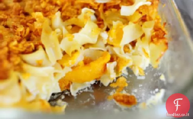 Kugel di noodle alla pesca