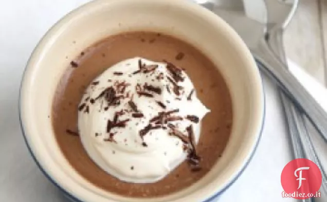 Vasetti di crema di cioccolato