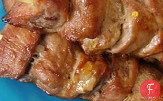 Spiedini di maiale infuocati