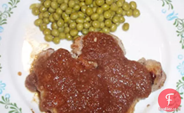 Braciole di maiale con salsa di pere