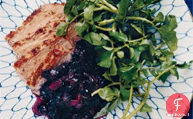 Filetto di maiale con chutney di mirtilli