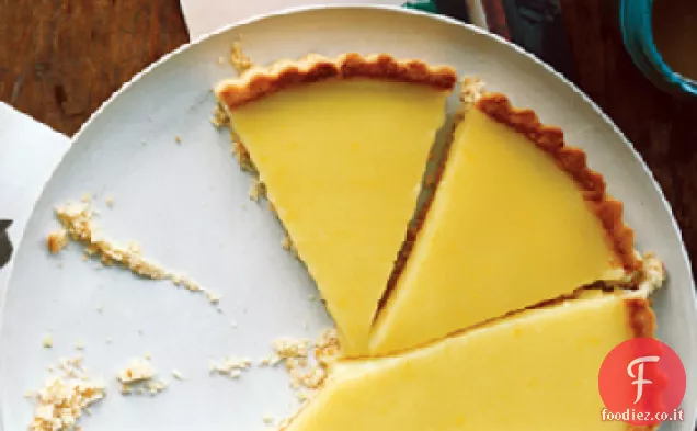 Crostata di cagliata al limone con olio d'oliva