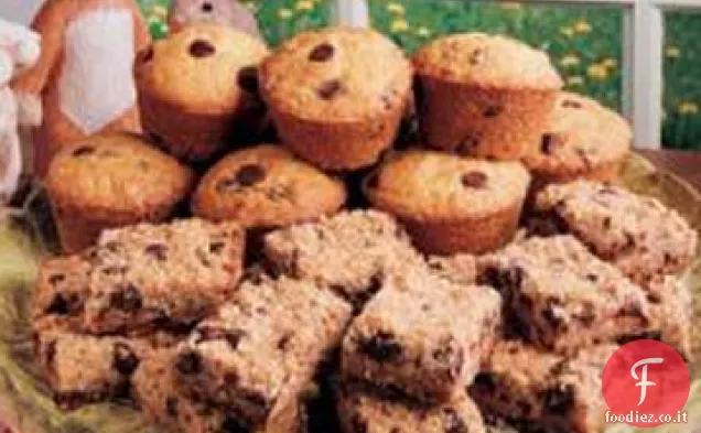 Barrette di avena con gocce di cioccolato