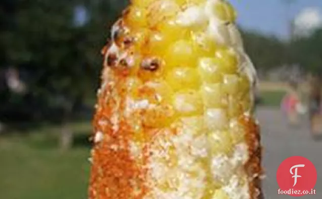 Mais messicano sulla pannocchia (Elote)