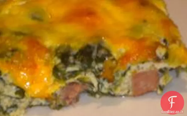 Prosciutto e formaggio frittata Casseruola