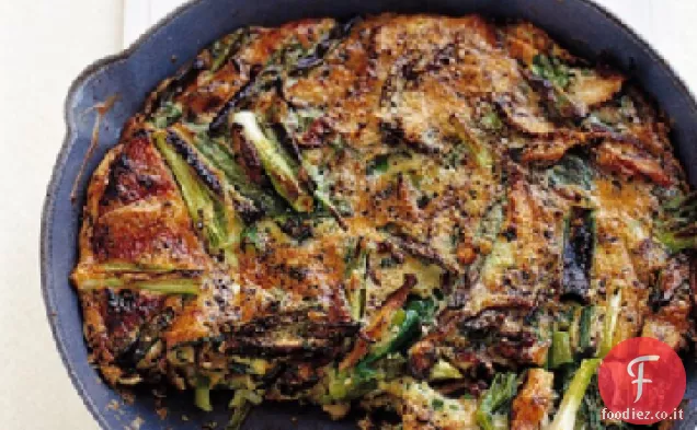Frittata di funghi e scalogno