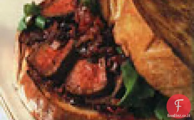 Bistecca in stile Texas su pane tostato