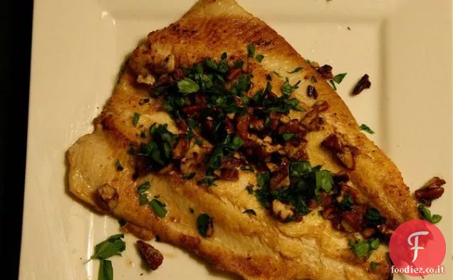 Trota in padella con noci pecan