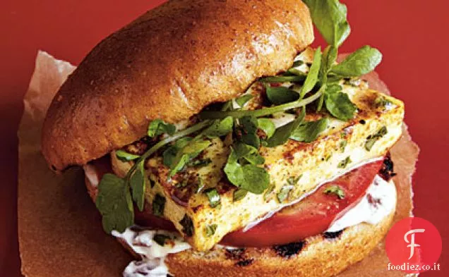 Hamburger di Tofu al limone e basilico alla griglia