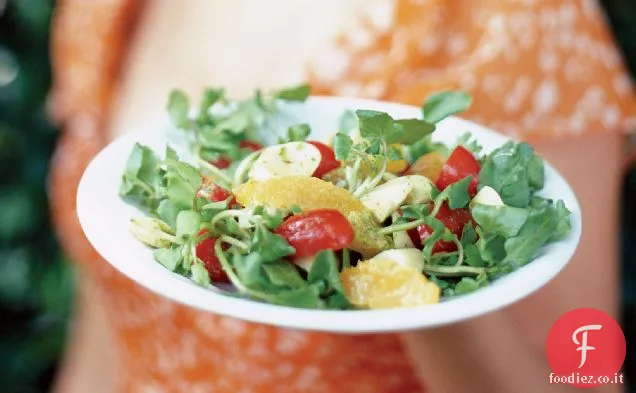 Insalata di cuori di palma con Vinaigrette al coriandolo