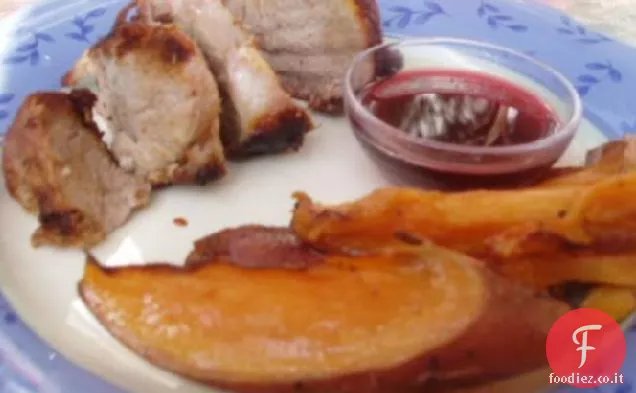 Filetto alla griglia con salsa di melograno piccante