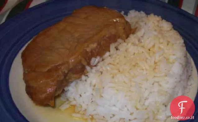 Braciole di maiale ananas-miele