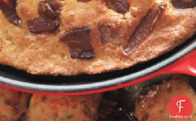 Pane di mais con crosta di pancetta