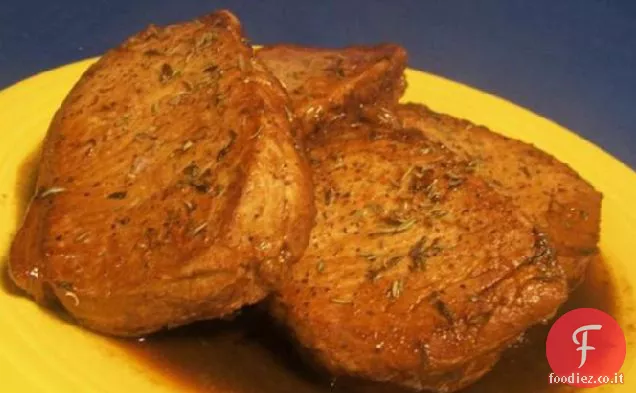 Braciole di maiale agli agrumi balsamici
