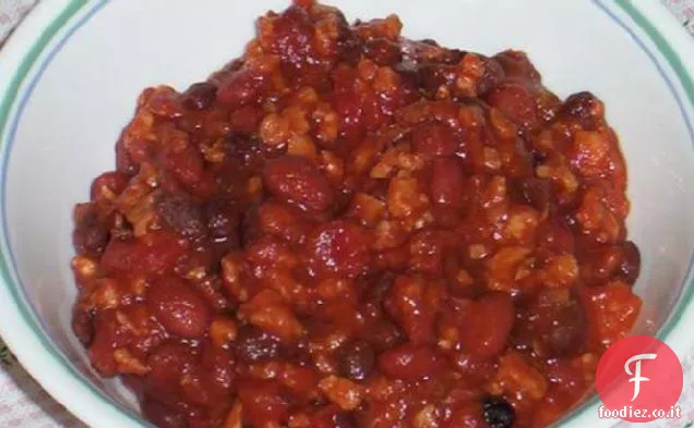 Chili vegetariano dolce e