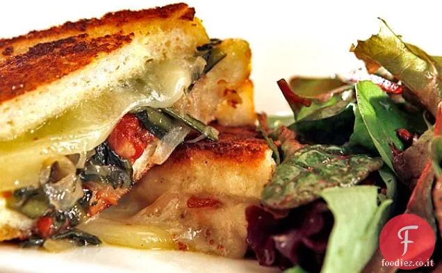 French Toast ripieni con pancetta, Tarassaco e Gruyère