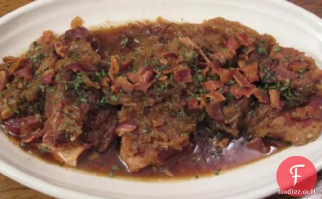 Braciole di maiale soffocato a cottura lenta