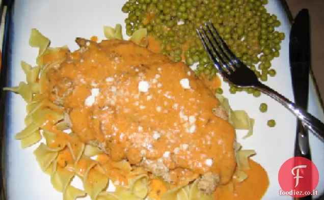 Casseruola di noodle di pollo