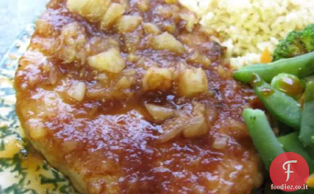Braciole di maiale all'ananas