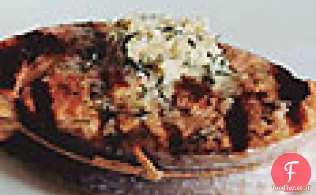 Bistecche di salmone disossate alla griglia con rafano Aneto burro