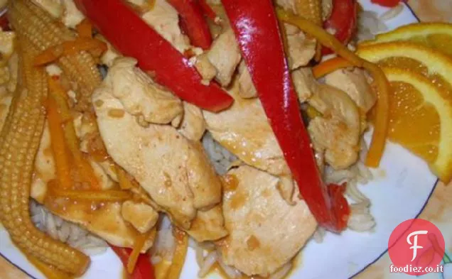Pollo e peperoncino soffriggere